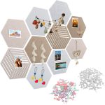10pcs Hexagon Cork Bulletin Board Tiles 12''x10''
