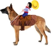 Dog Cowboy Costume, Dog Halloween Costumes Cowboy Rider