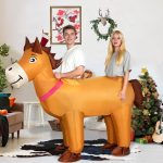 Couple Inflatable Horse Costume for Adult Christmas
