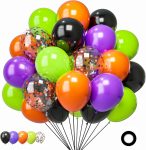 Halloween Balloons Set, 50Pcs 12Inch Black Orange