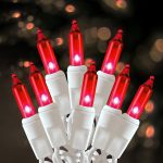 HISHINY Christmas Lights 100 Count Red Christmas Tree