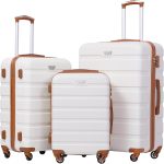 Coolife Luggage 3 Piece Set Suitcase Spinner Hardshell