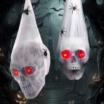 Halloween Decorations Outdoor 2 Packs Hanging Skull