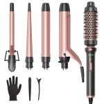 Wavytalk 5 in 1 Curling Iron Set with Curling Brush and