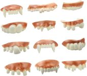 Marrywindix 12 Pieces Gnarly Teeth Gag Teeth Ugly Fake