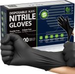 Nitrile Gloves Disposable Latex Free, 4 Mil Black Food