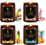 Scented Candles Set, 4 Pack Soy Candles for Home