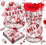 168 Pcs Hawlloween Bloody Party Supplies Tableware -