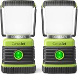 Consciot LED Battery Powered Camping Lantern, 1000LM, 4
