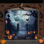 Preboun Halloween Garage Door Banner Large Hanging
