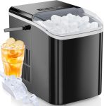 OLIXIS Ice Maker Machine with Handle,26lbs in 24Hrs,9