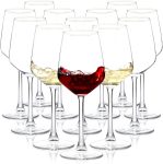 Wine Glasses Set of 12, 12oz Clear Red/White Wine Cup,