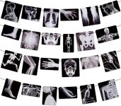 4 Strings X-Ray Skeleton Banner Decorations, Pre-Strung