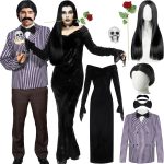 Xtinmee 8 Pcs Couples Halloween Cosplay Costume Gothic
