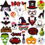 30pcs Halloween Party Photo Booth Props,Halloween Theme