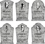 Halloween Decorations Outdoor Graveyard Tombstones: 6ct
