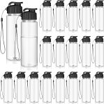 20 Pieces Water Bottle Bulk 17 oz Plastic Water Bottles