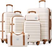 LONG VACATION 6 Piece Luggage Set Carry on Suitcase