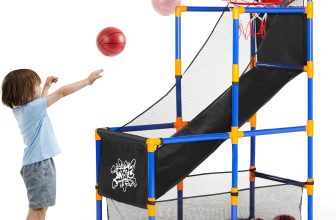 JOYIN Arcade Basketball Game Set with 4 Balls and Hoop