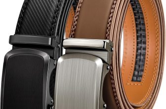 BULLIANT Men Belts 2 Pack,Ratchet Sliding Belt