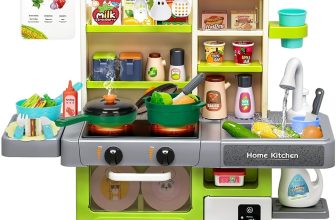 Kids Play Kitchen Set, Toddler Kitchen Playset with