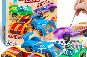 Klever Kits 4 DIY Wooden Race Cars-Build & Paint Your