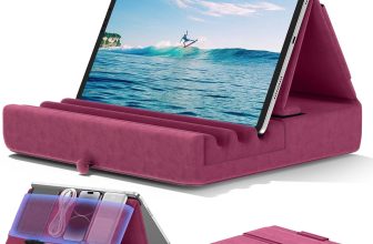 KDD Tablet Pillow Holder, Foldable iPad Stand for Lap,