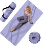Yoga Mat High Density Exercise Mat, 76"x32"x0.27"Thick