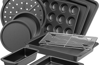 HONGBAKE Bakeware Sets, Baking Pans Set, Nonstick Oven