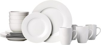 Amazon Basics 16-Piece Porcelain Kitchen Dinnerware Set