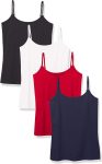 Amazon Essentials Women's Slim-Fit Camisole, Pack of 4