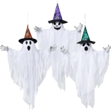 JOYIN 3 Pack 24.8″ Halloween Hanging Ghost Decorations, Review indoor halloween decorations