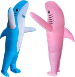 2 Packs Inflatable Shark Costume Blow-up Animal Costume Review halloween couple costumes